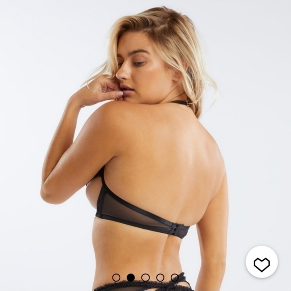Savage X Fenty Sheer Ruffle Underwire Bra Black - Picture 2 of 12
